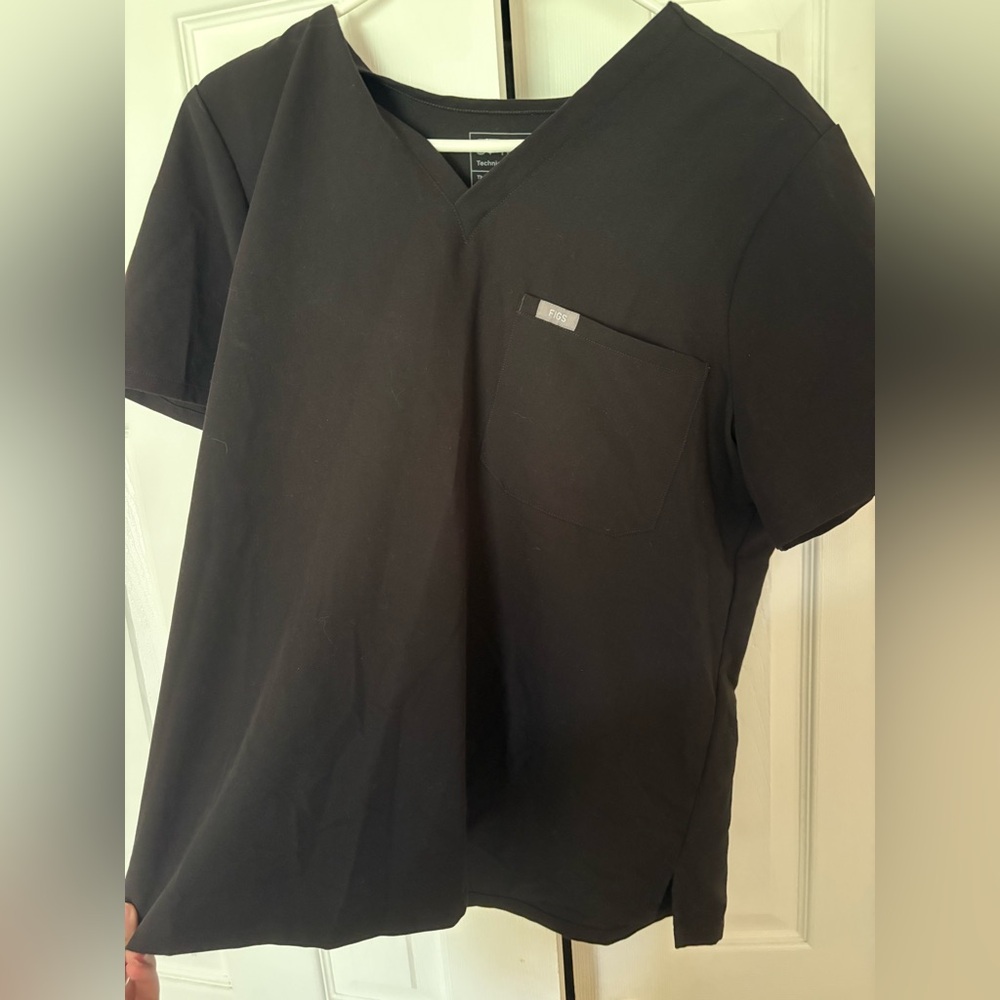 Figs Black Catarina Scrub Top